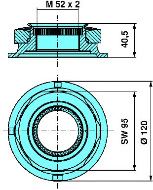 AKSELIMUTTERI BPW ECOPLUS (NAKSU)