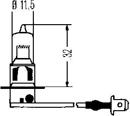 LAMPPU 24V H3, VAHVISTETTU