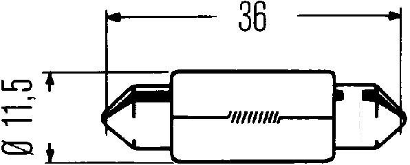 LAMPPU 24V 5W SUKKULA LYHYT