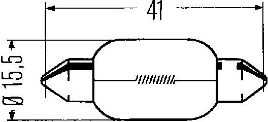 LAMPPU 24V 10W SUKKULA PITKÄ