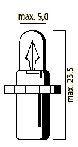 LAMPPU 24V 1,2W B8,3d