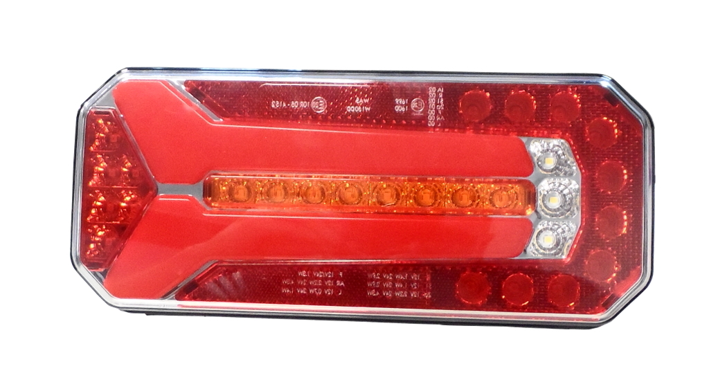 TAKAVALO LED 12/24V. OIK/VAS. 236x104
